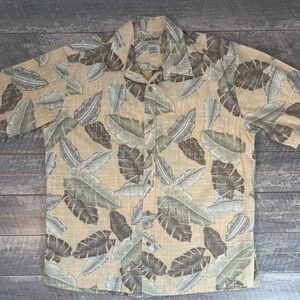 Cooke Street Honolulu Hawaiian Button Up Short Sleeve Shirt Cotton Pocket LARGE